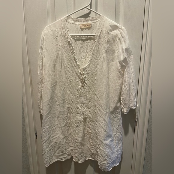 4 Love and Liberty x Johnny Was NWT Silk Sheer Blouse Dress Beach Cover Up - Picture 2 of 5